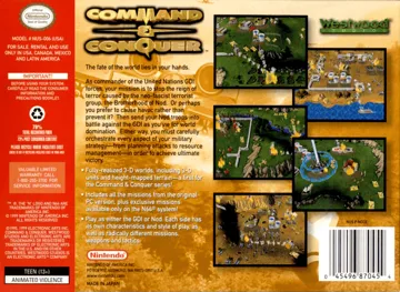 Command & Conquer (USA) box cover back